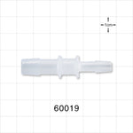 Straight Connector, Reducer, Barbed, Natural - Fits 3/8 inch x 1/4 inch ID Tubing (0.375 inch x 0.25 inch, 9.53 mm x 6.35 mm) - 60019