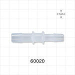 Straight Connector, Reducer, Barbed, Natural - Fits 3/8 inch x 5/16 inch ID Tubing (0.375 x 0.313 inch, 9.53 mm x 7.94 mm) - 60020