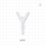Y Connector, Barbed, Clear - Fits 1/4 inch ID Tubing (0.25 inch, 6.35 mm) - 60125