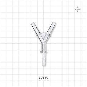 Y Connector, Barbed, Clear - Fits 3/16 inch ID Tubing (0.188  inch, 4.76 mm) - 60140