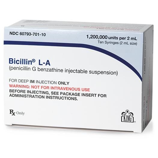 Pfizer Inc / Consumr Hlthcr Bicillin Injection 60793-0701-10 - 10.0 Each - MDL-60793-701-10