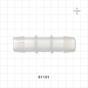 Straight Connector, Barbed, Natural - Fits 3/4 inch ID Tubing (0.75 inch, 19.05 mm) - 61101