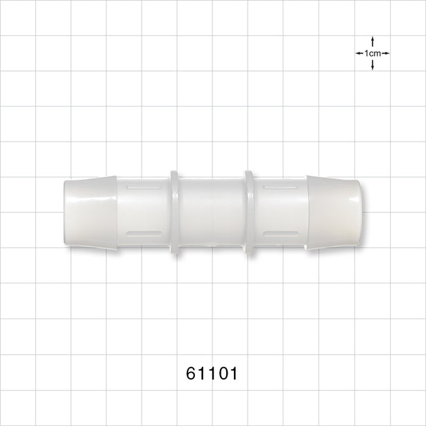 Straight Connector, Barbed, Natural - Fits 3/4 inch ID Tubing (0.75 inch, 19.05 mm) - 61101