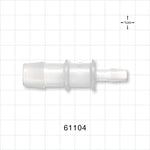 Straight Connector, Reducer, Barbed, Natural - Fits 5/8 inch x 5/16 inch ID Tubing (0.625 inch x 0.313 inch, 15.88 mm x 7.94 mm) - 61104