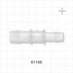 Straight Connector, Reducer, Barbed, Natural - Fits 5/8 inch x 1/2 inch ID Tubing (0.625 inch x 0.5 inch, 15.88 mm x 12.7 mm) - 61106