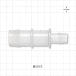 Straight Connector, Reducer, Barbed, Natural - Fits 1 inch x 5/8 inch ID Tubing (1 inch x 0.625 inch, 25.4 mm x 15.88 mm) - 61111