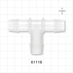 T Connector, Barbed, Natural - Fits 5/8 inch ID Tubing (0.625 inch, 15.88 mm) - 61118