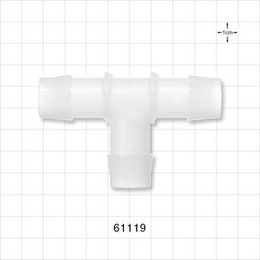 T Connector, Barbed, Natural - Fits 3/4 inch ID Tubing (0.75 inch, 19.05 mm) - 61119