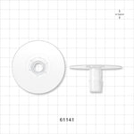 Bag Port Flange with Dimples, Barbed, Natural - Fits 1/2 inch ID Tubing (0.5 inch, 12.7 mm) - 61141