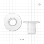 Bag Port Flange with Dimples, Barbed, Natural - Fits 1 inch ID Tubing (25.4 mm) - 61144
