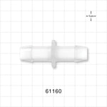Straight Connector, Barbed, Natural - Fits 1/2 inch ID Tubing (0.5 inch, 12.7 mm) - 61160