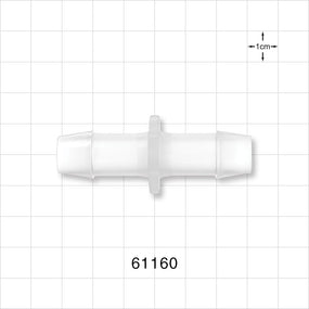 Straight Connector, Barbed, Natural - Fits 1/2 inch ID Tubing (0.5 inch, 12.7 mm) - 61160