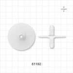 Bag Port Flange with Opposable Barbs, Natural - Fits 1/4 inch ID Tubing (0.25 inch, 6.35 mm) - 61182