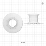Bag Port Flange with Ribbed Base, Natural - 1 inch/1.5 inch Standard Flange - 61185