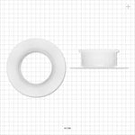 Bag Port Flange with Flat Plate, Natural - 3 inch Sanitary Flange - 61186