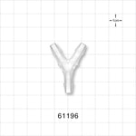 Y Connector, Barbed, Natural - Fits 3/16 inch ID Tubing (0.188 inch, 4.76 mm) - 61196
