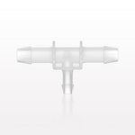 T Connector, Reducer, Barbed, Natural - Fits 3/8 inch ID Tubing (0.375 inch, 9.53 mm); Fits 1/4 inch ID Tubing (0.25 inch, 6.35 mm) - 61204
