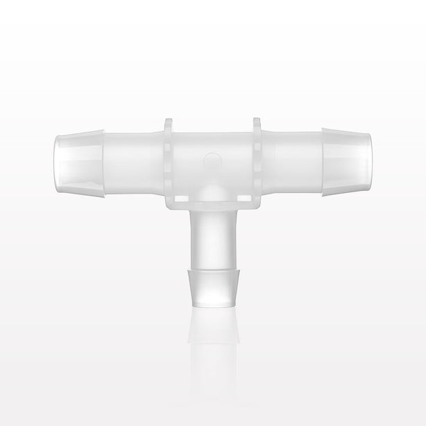 T Connector, Reducer, Barbed, Natural - Fits 1 inch ID Tubing (1 inch, 25.4 mm) Fits 3/4 inch ID Tubing (0.75 inch, 19.05 mm) - 61205