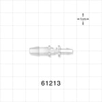 Straight Connector, Reducer, Barbed, Natural - Fits 3/16 inch x 1/8 inch ID Tubing (0.188 inch x 0.125 inch, 4.76 mm x 3.18 mm) - 61213