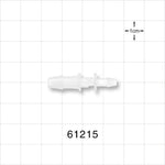 Straight Connector, Reducer, Barbed, Natural - Fits 5/32 inch x 1/8 inch ID Tubing (0.156 inch x 0.125 inch, 3.97 mm x 3.18 mm) - 61215