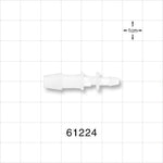 Straight Connector, Reducer, Barbed, Natural - Fits 1/4 inch ID x 1/8 inch ID Tubing (0.25 inch x 0.125 inch, 6.35 mm x 3.18 mm) - 61224