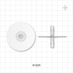 Bag Port Flange with Opposable Barbs, Natural - Fits 1/4 inch ID Tubing (0.25 inch, 6.35 mm) - 61225