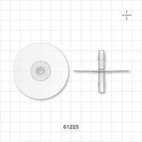 Bag Port Flange with Opposable Barbs, Natural - Fits 1/4 inch ID Tubing (0.25 inch, 6.35 mm) - 61225