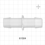 Straight Connector, Barbed, Natural - Fits 3/4 inch ID Tubing (0.75 inch, 19.05 mm) - 61304