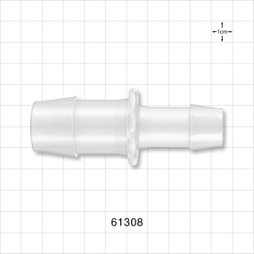 Straight Connector, Reducer, Barbed, Natural - Fits 1 inch x 3/4 inch ID Tubing (1 inch x 0.75 inch, 25.4 mm x 19.05 mm) - 61308