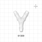 Y Connector, Barbed, Natural - Fits 1/4 inch ID Tubing (0.25 inch, 6.35 mm) - 61309