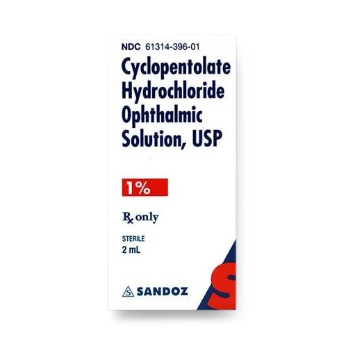Sandoz Cyclopentolate HCL Ophthalmic 61314-0396-01 - 1.0 Each