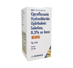 Sandoz Ciprofloxacin HCL Ophthalmic 61314-0656-25 - 1.0 Each