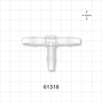 T Connector, Barbed, Natural - Fits 1/4 inch ID Tubing (0.25 inch, 6.35 mm) - 61318