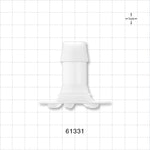 Bag Port Flange with Ribbed Base, Barbed, Natural - Fits 3/4 inch ID Tubing (0.75 inch, 19.05 mm) - 61331