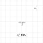 T Connector, Barbed, Natural - Fits 1/16 inch ID Tubing (0.063 inch, 1.59 mm) - 61405