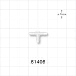 T Connector, Barbed, Natural - Fits 3/32 inch ID Tubing (0.094 inch, 2.38 mm) - 61406