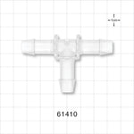 T Connector, Barbed, Natural - Fits 3/8 inch ID Tubing (0.375 inch, 9.53 mm) - 61410