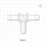 T Connector, Barbed, Natural - Fits 1/2 inch ID Tubing (0.5 inch, 12.7 mm) - 61411