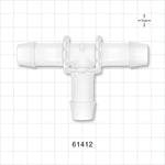 T Connector, Barbed, Natural - Fits 5/8 inch ID Tubing (0.625 inch, 15.88 mm) - 61412