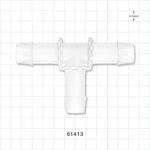 T Connector, Barbed, Natural - Fits 3/4 inch ID Tubing (0.75 inch, 19.05 mm) - 61413