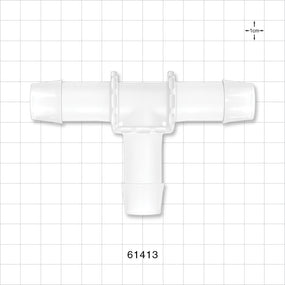 T Connector, Barbed, Natural - Fits 3/4 inch ID Tubing (0.75 inch, 19.05 mm) - 61413