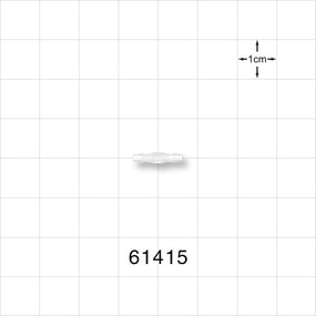 Straight Connector, Barbed Natural - Fits 1/16 inch ID Tubing (0.063 inch, 1.59 mm) - 61415