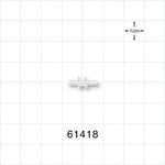 Straight Connector, Barbed Natural - Fits 1/16 inch ID Tubing (0.063 inch, 1.59 mm) - 61418