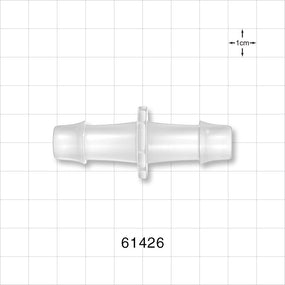 Straight Connector, Barbed Natural - Fits 1/2 inch ID Tubing (0.5 inch, 12.7 mm) - 61426