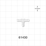 T Connector, Barbed, Natural - Fits 1/8 inch ID Tubing (0.125 inch, 3.18 mm) - 61430