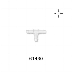 T Connector, Barbed, Natural - Fits 1/8 inch ID Tubing (0.125 inch, 3.18 mm) - 61430