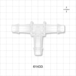 T Connector, Barbed, Natural - Fits 1/2 inch ID Tubing (0.5 inch, 12.7 mm) - 61433