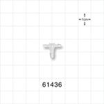 T Connector, Reducer, Barbed, Natural - Fits 1/16 inch ID Tubing (0.063 inch, 1.59 mm); Fits 3/32 inch ID Tubing (0.094 inch, 2.38 mm) - 61436