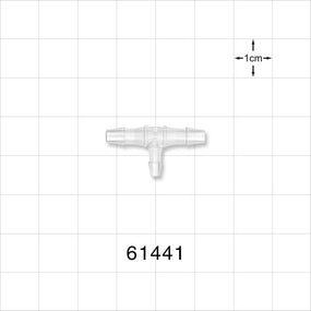 T Connector, Reducer, Barbed, Natural - Fits 1/8 inch ID Tubing (0.125 inch, 3.18 mm); Fits 3/32 inch ID Tubing (0.094 inch, 2.38 mm) - 61441