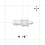 Straight Connector, Reducer, Barbed, Natural - Fits 1/4 inch x 1/8 inch ID Tubing (0.25 inch x 0.125 inch, 6.35 mm x 3.18 mm) - 61467